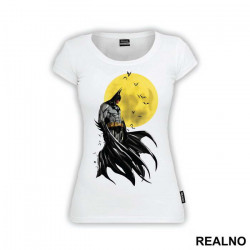 Yellow Moon At Night - Batman - Majica