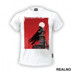 Red Background - Batman - Majica