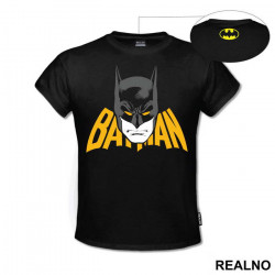 Yellow Eyes And Text - Batman - Majica