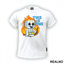 This Is Fine - Minecraft - Majica