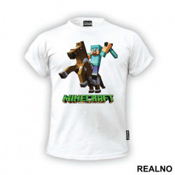 Steve On A Horse - Minecraft - Majica