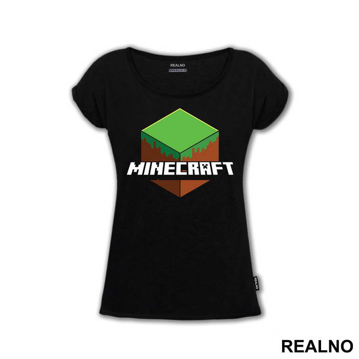 Grass Block Logo - Minecraft - Majica