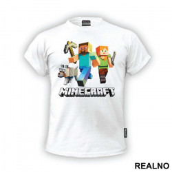 Steve And Alex On An Adventure - Minecraft - Majica