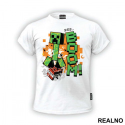 Creeper - Orange - Minecraft - Majica