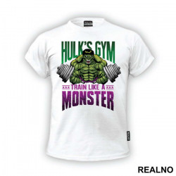 Hulk's Gym - Train Like A Monster - Hulk - Avengers - Majica Hulk's Gym - Train Like A Monster - Hulk - Avengers - Majica