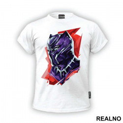 Polygonal Face Portrait - Black Panther - Avengers - Majica
