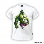 Pain Brush Portrait - Hulk - Avengers - Majica