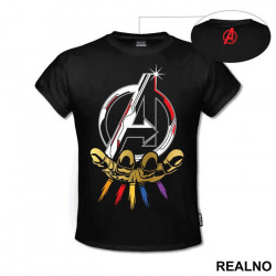 Infinity Gauntlet With The Logo - Thanos - Avengers - Majica Infinity Gauntlet With The Logo - Thanos - Avengers - Majica
