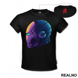 Retro Light  - Side Profile - Iron Man - Avengers - Majica Retro Light  - Side Profile - Iron Man - Avengers - Majica