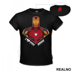 I Love You 3000 - Portrait - Iron Man - Avengers - Majica I Love You 3000 - Portrait - Iron Man - Avengers - Majica