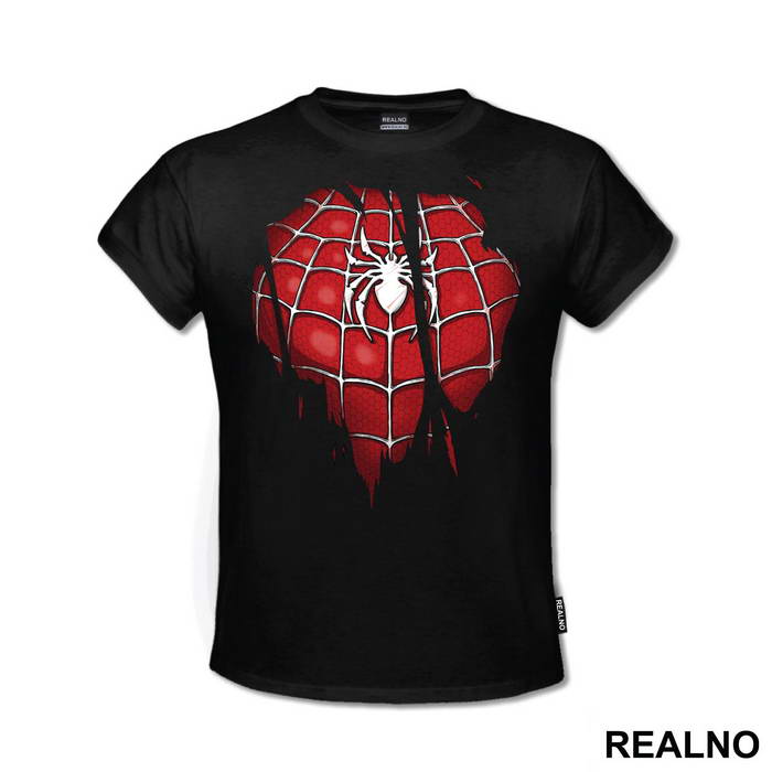 Ripped Shirt - Chest Logo - SpiderMan - Avengers - Majica