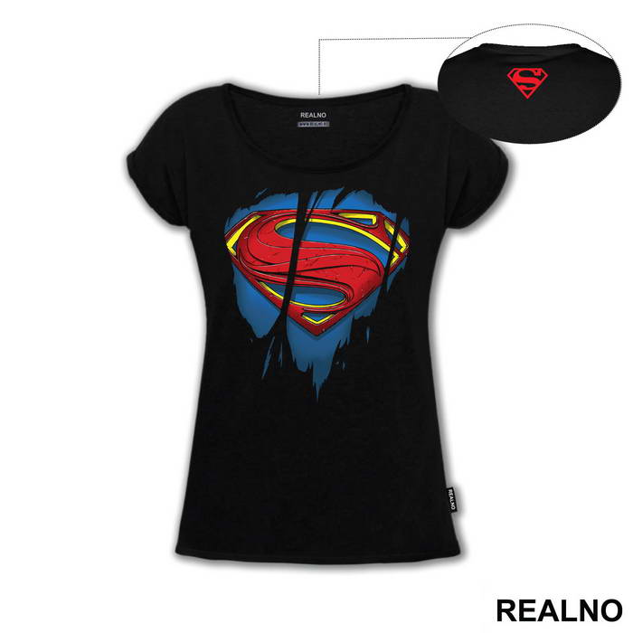 Ripped Shirt - Chest Logo - Superman - Majica