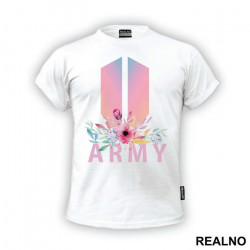 Flowers Logo - Army - BTS - Bangtan Boys - Muzika - Majica Flowers Logo - Army - BTS - Bangtan Boys - Muzika - Majica