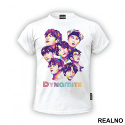 Group Polygonal Art - Dynamite - BTS - Bangtan Boys - Muzika - Majica Group Polygonal Art - Dynamite - BTS - Bangtan Boys - Muzika - Majica