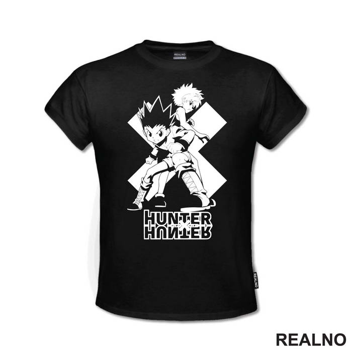 OUTLET - Crna muška majica veličine M - Hunter x Hunter
