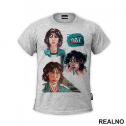 Drawing - Player 067 - Squid Game - Majica