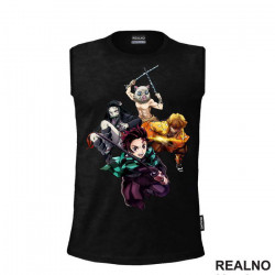 Tanjiro, Nezuko, Inosuke And Zenitsu - Travelling Companions - Demon Slayer - Majica Tanjiro, Nezuko, Inosuke And Zenitsu - Travelling Companions - Demon Slayer - Majica