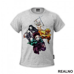 Tanjiro, Nezuko, Inosuke And Zenitsu - Travelling Companions - Demon Slayer - Majica Tanjiro, Nezuko, Inosuke And Zenitsu - Travelling Companions - Demon Slayer - Majica