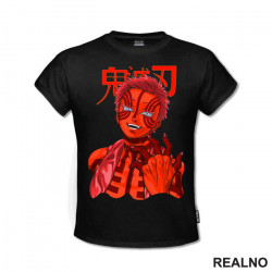Akaza - Red - Demon Slayer - Majica Akaza - Red - Demon Slayer - Majica