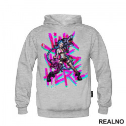 OUTLET - Sivi duks sa kapuljačom muški model veličine XS - Jinx OUTLET - Sivi duks sa kapuljačom muški model veličine XS - Jinx