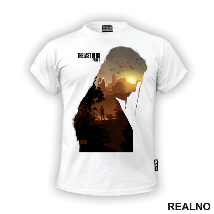 OUTLET - Bela muška majica veličine XS - The Last Of Us