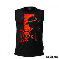 Luffy - Red Flag - One Piece - Majica