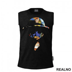 Luffy - Double Exposure - One Piece - Majica