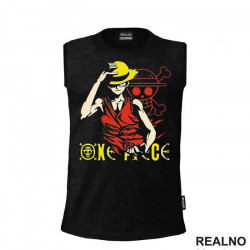 Luffy Outline - One Piece - Majica