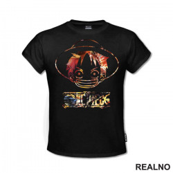 Smiling - Luffy Double Exposure - One Piece - Majica