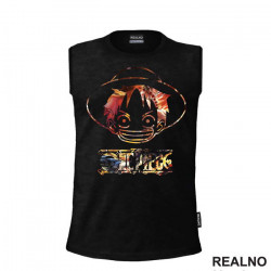 Smiling - Luffy Double Exposure - One Piece - Majica