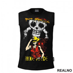 Mottled Skull And Luffy - One Piece - Majica