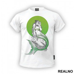 Mermaid Green Circle - Sirene - Majica
