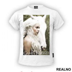 Khaleesi With White Horse - House Targaryen - Game Of Thrones - GOT - Majica