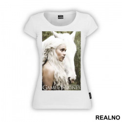 Khaleesi With White Horse - House Targaryen - Game Of Thrones - GOT - Majica