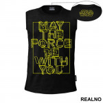 May The Force Be With You - Yellow - Star Wars - Majica