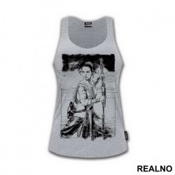 Rey - Black Drawing - Star Wars - Majica