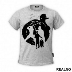 Episode VI - Return of the Jedi - Black Shape Of The Fight: Luke Skywalker VS Darth Vader - Star Wars - Majica