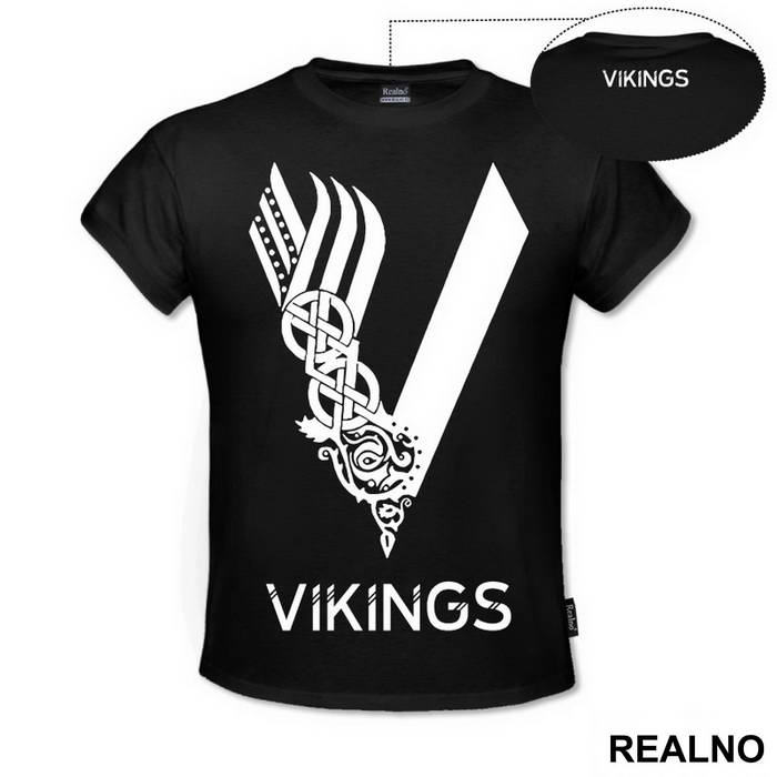 Logo - White - Vikings - Majica