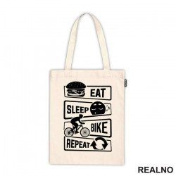 Eat, Sleep, Repeat - Simple - Bickilovi - Bike - Ceger