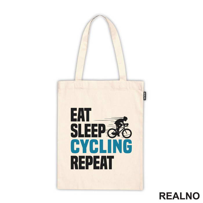Eat, Sleep, Cycling, Repeat - Blue - Bickilovi - Bike - Ceger