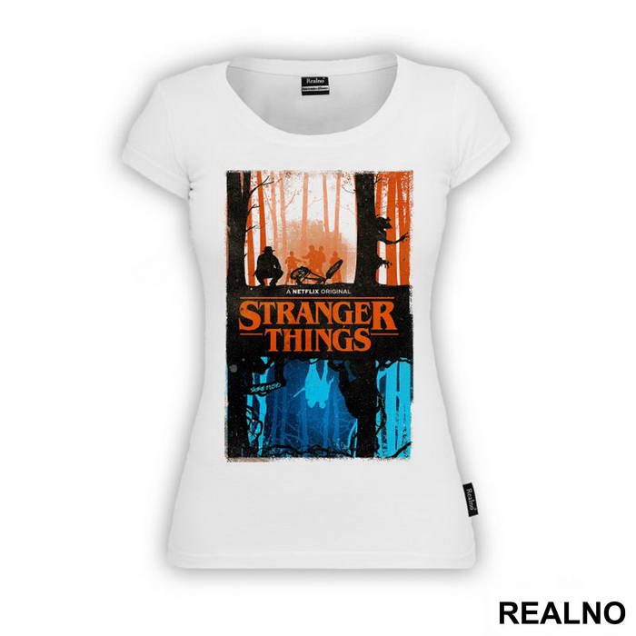 The Upside Down - Red And Blue - Stranger Things - Majica