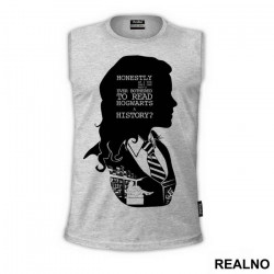 Honestly, Am I The Only Person Who's Ever Bothered To Read Hogwarts: A History? - Hermione Black Silhouette - Harry Potter - Majica