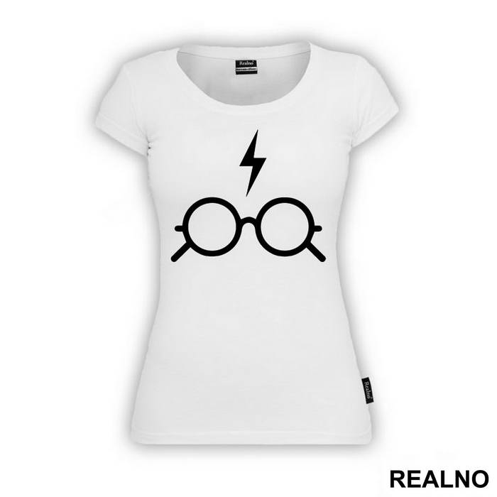 Scar And Glasses Black - Harry Potter - Majica