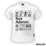 Sys Admin - Geek - Majica