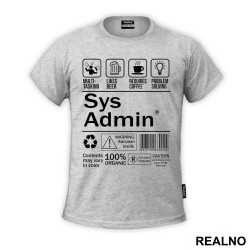 Sys Admin - Geek - Majica