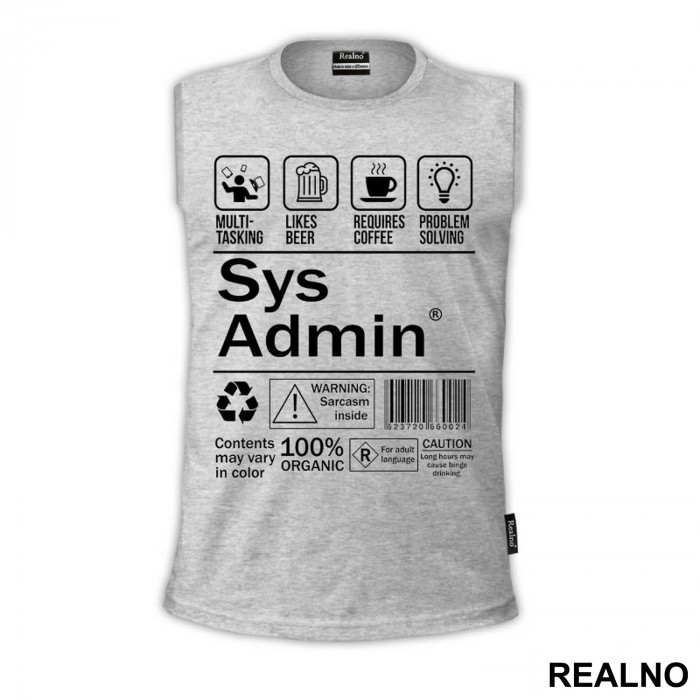 Sys Admin - Geek - Majica