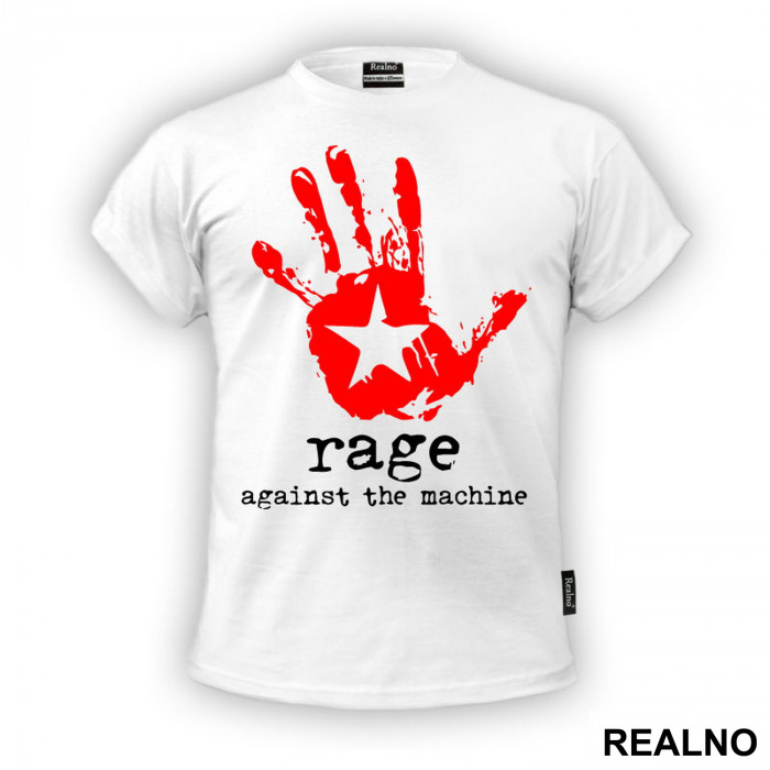 Rage Against The Machine - Red Hand And The Star - Muzika - Majica
