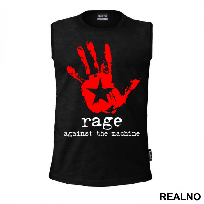 Rage Against The Machine - Red Hand And The Star - Muzika - Majica