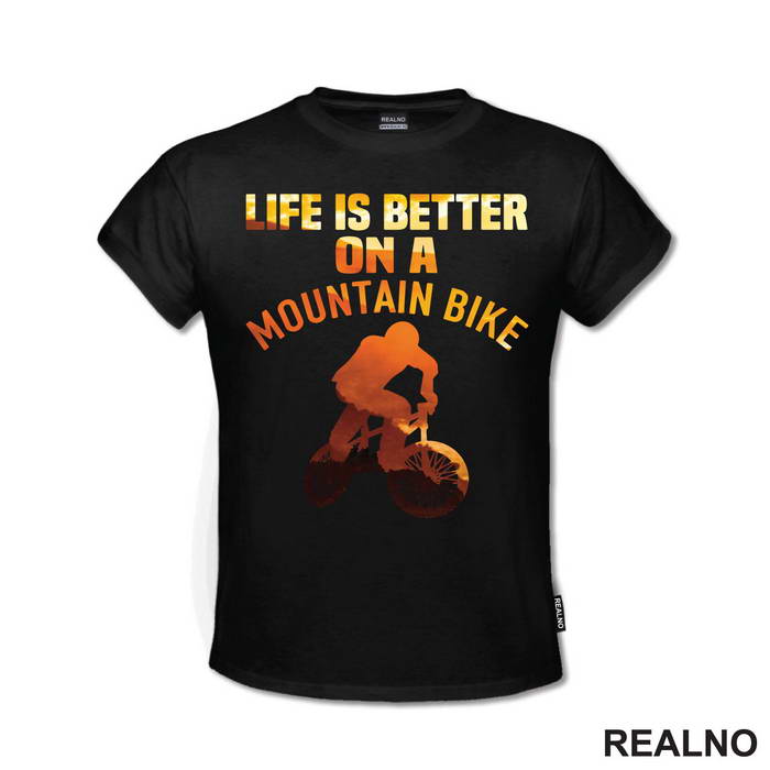 Life Is Better On A Mountain - Orange - Bickilovi - Bike - Majica