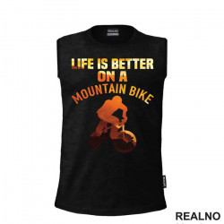 Life Is Better On A Mountain - Orange - Bickilovi - Bike - Majica